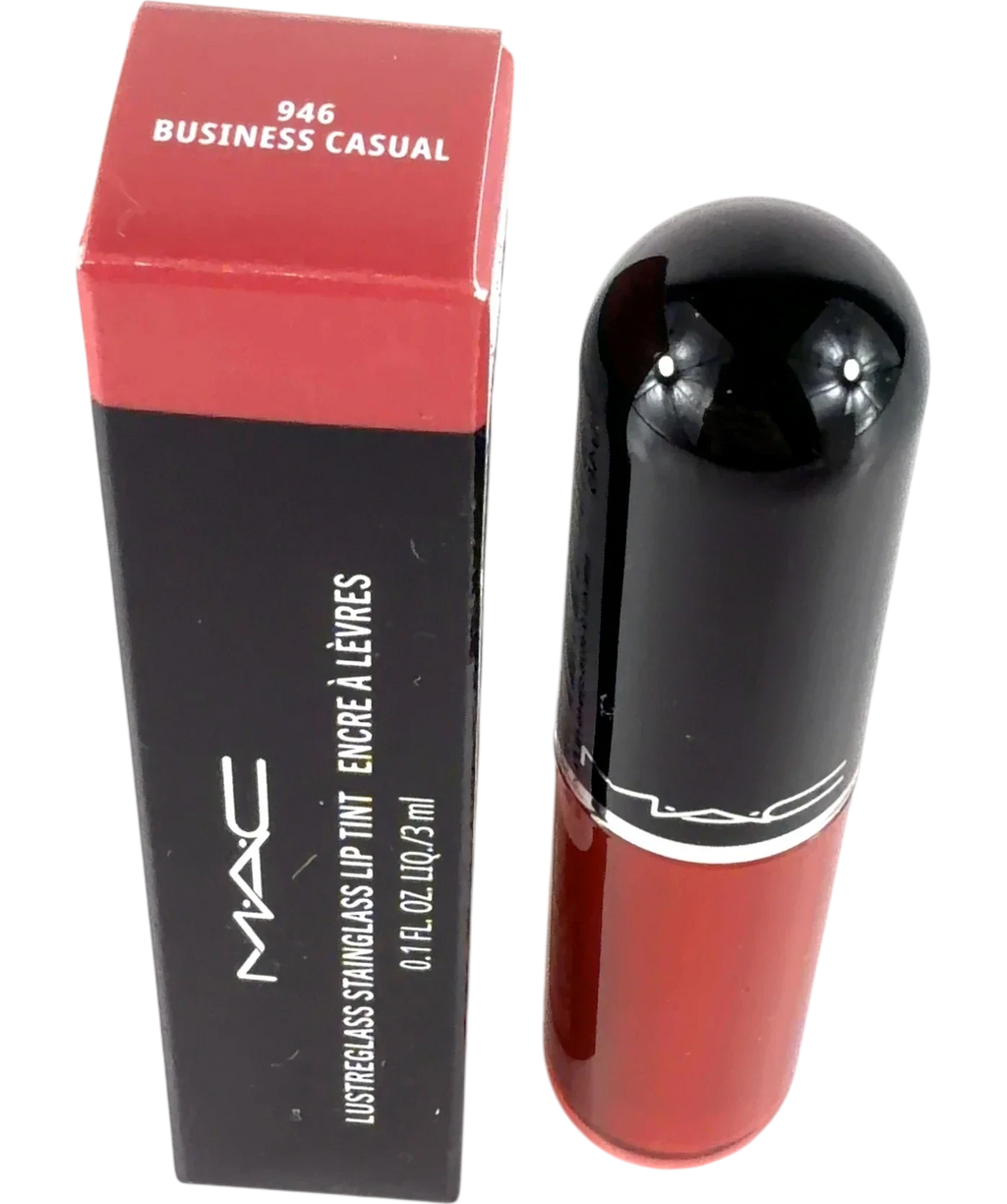 MAC 946 Business Casual Cosmetics Lustreglass StainGlass Lip Tint, size 3ml — back
