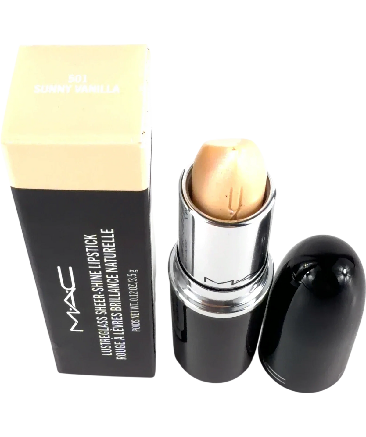 MAC Sunny Vanilla LUSTREGLASS SHEER-SHINE LIPSTICK, size 3.5g — back