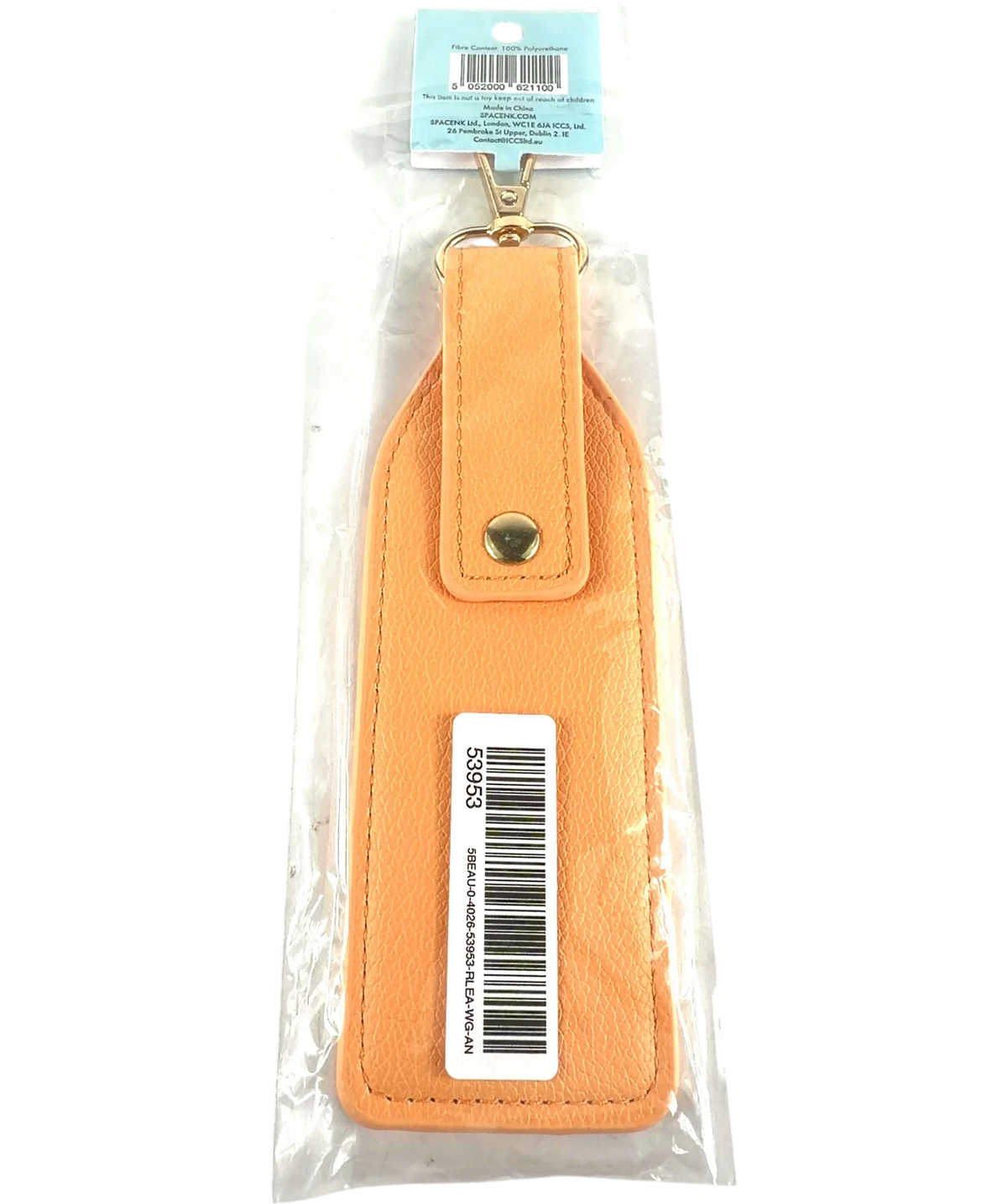 space nk orange LIP CHARM HOLDER, size 1 — back