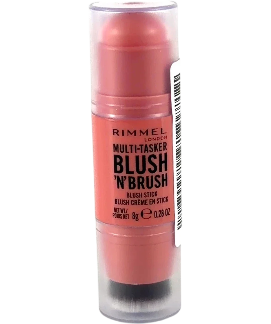 Rimmel 100 Cotton Candy Multi-Tasker Blush 'N' Brush Stick, size 8g — front