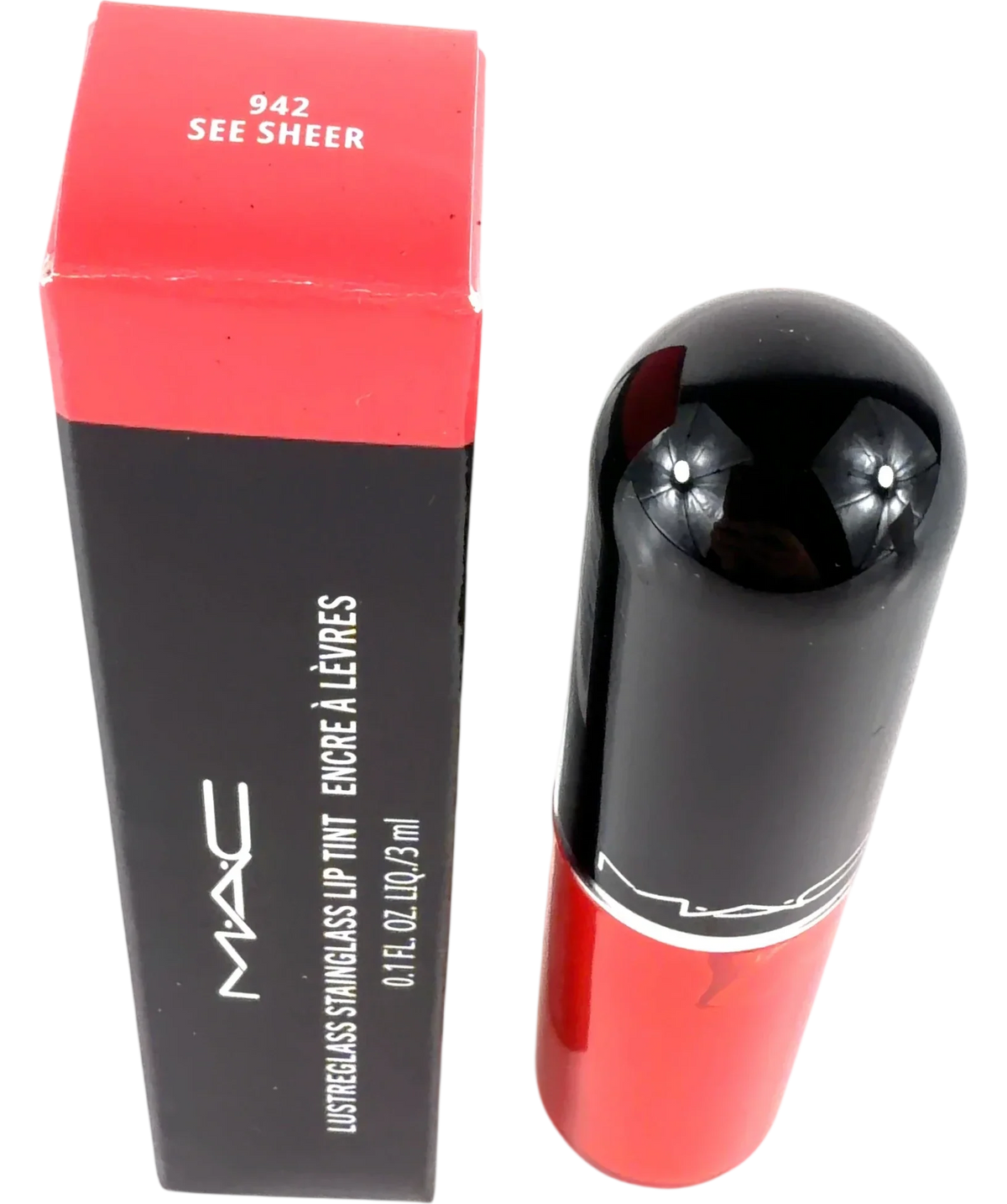 MAC 942 SEE SHEER Lustreglass Stainglass Lip Tint, size 3ml — back