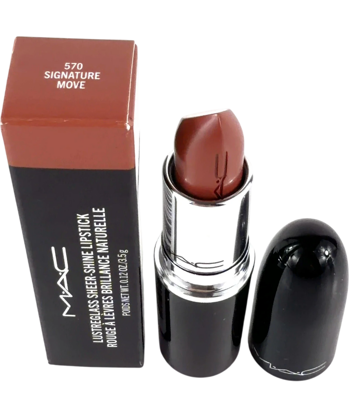 MAC 570 SIGNATURE MOVE LUSTREGLASS SHEER-SHINE LIPSTICK, size 3.5g — back