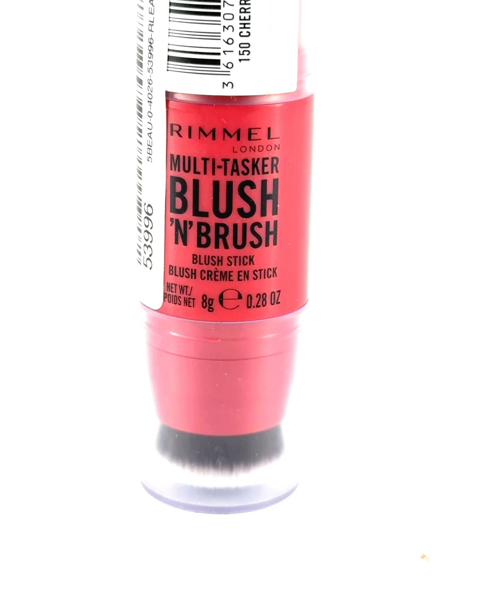 Rimmel 150 Cherry on Point Multi-Tasker Blush 'N' Brush, size 8g — care label