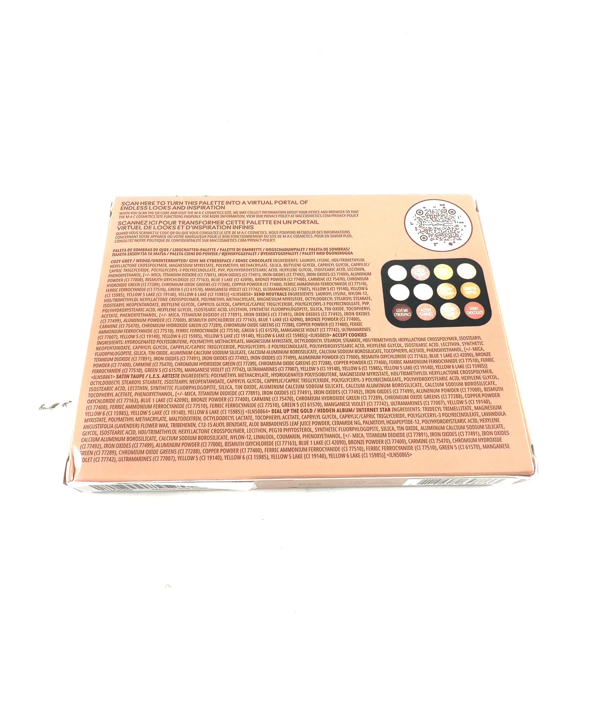 MAC Unfiltered Nudes CONNECT IN COLOUR, size 12.2g — fabric detail