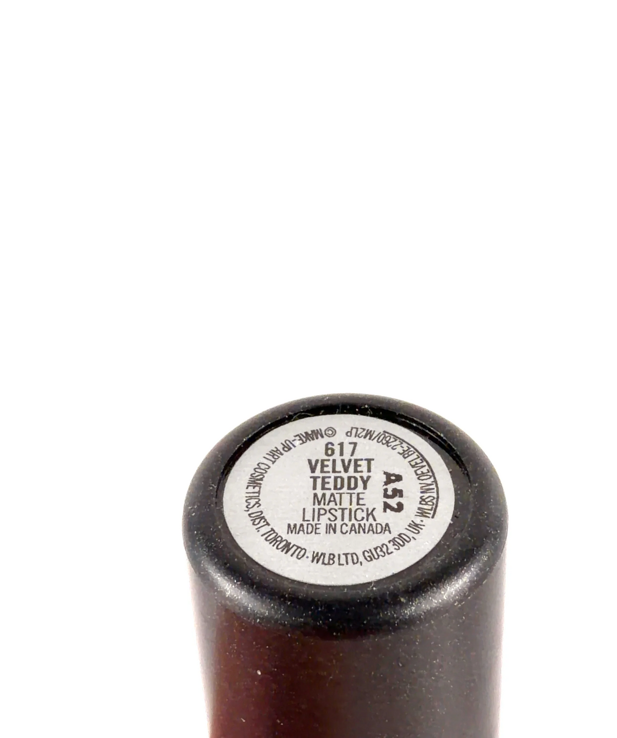 MAC 617 Velvet Teddy Matte Lipstick, size 1 — care label