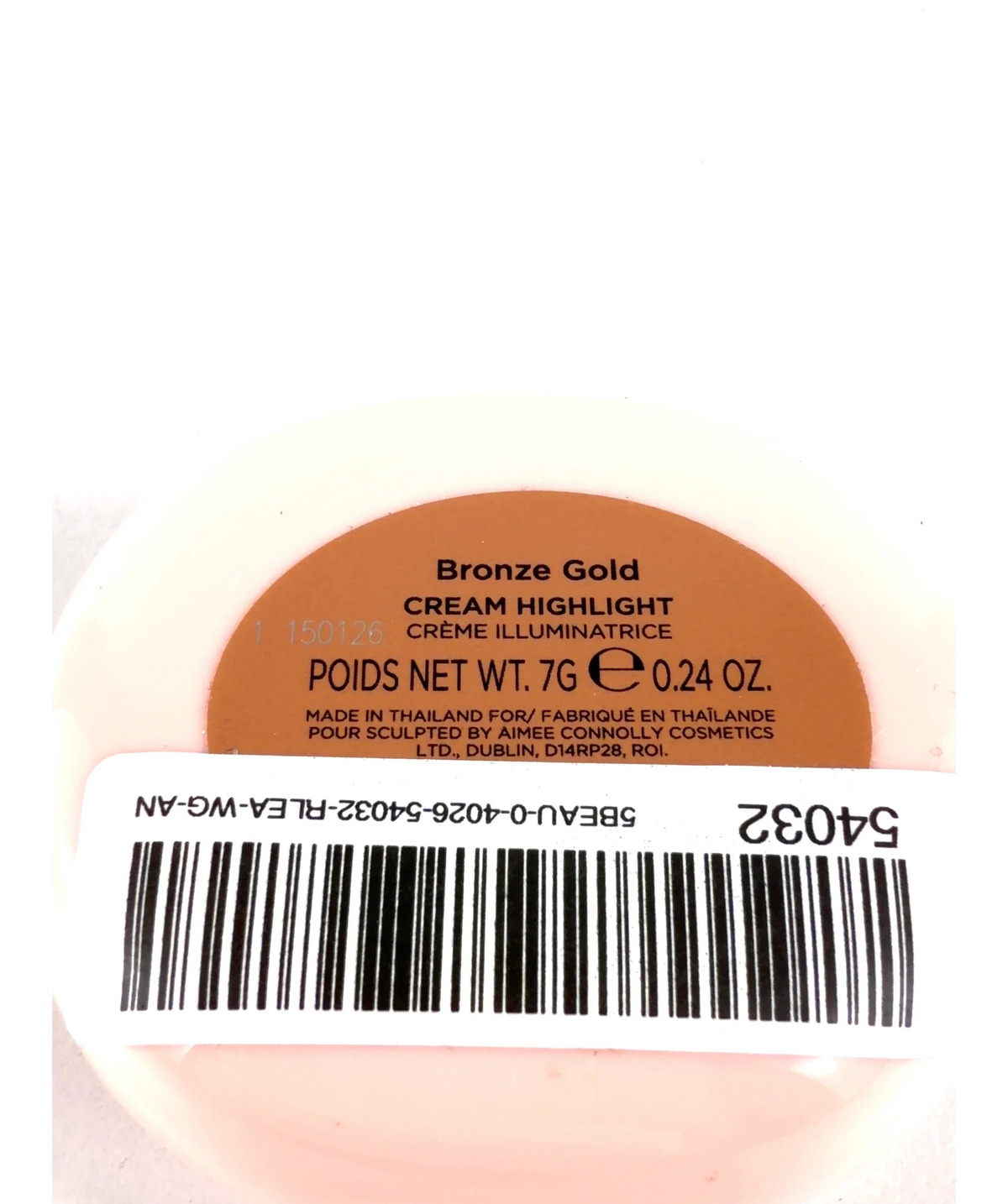 Sculpted by Aimee Bronze Gold CREAM HIGHLIGHT, size 7g — care label