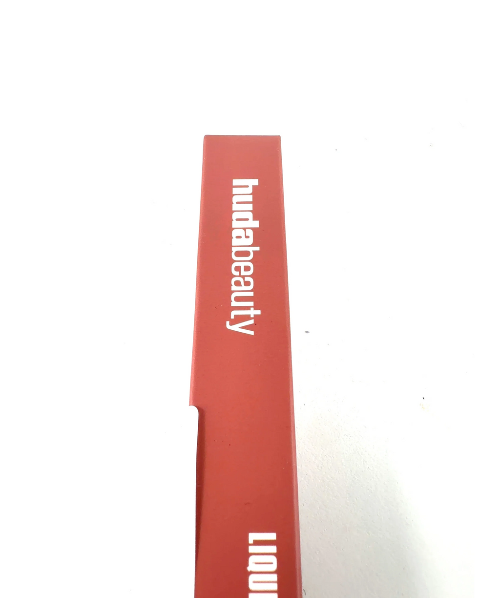 Huda Beauty BOMBSHELL PINKY BROWN Liquid Matte Mousse Soft Blur Lip Cream, size 7.5ml — label