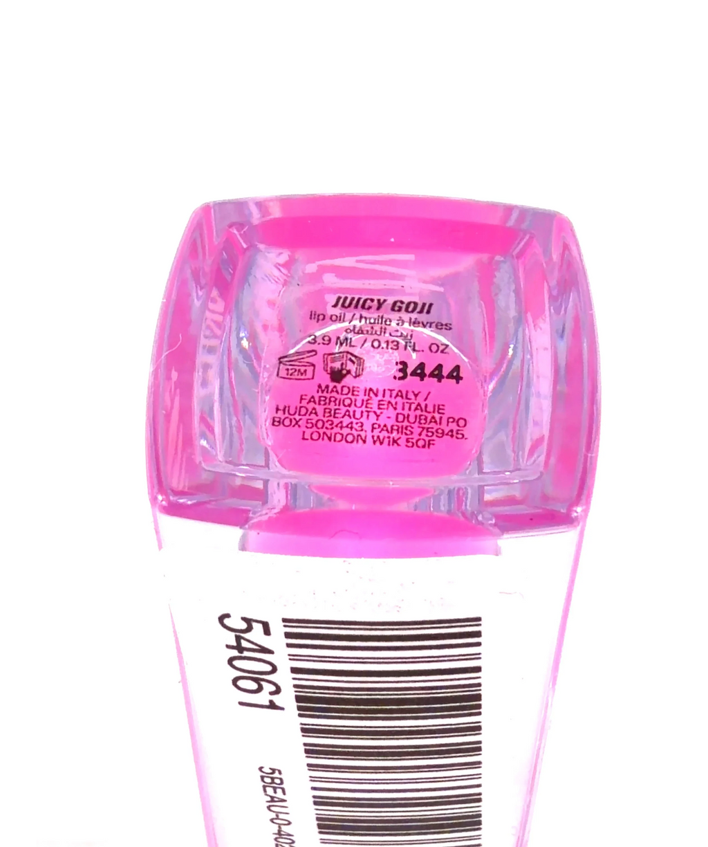 Huda Beauty Juicy Goji Faux Filler Jelly Lip Oil, size 3.9ml — fabric detail