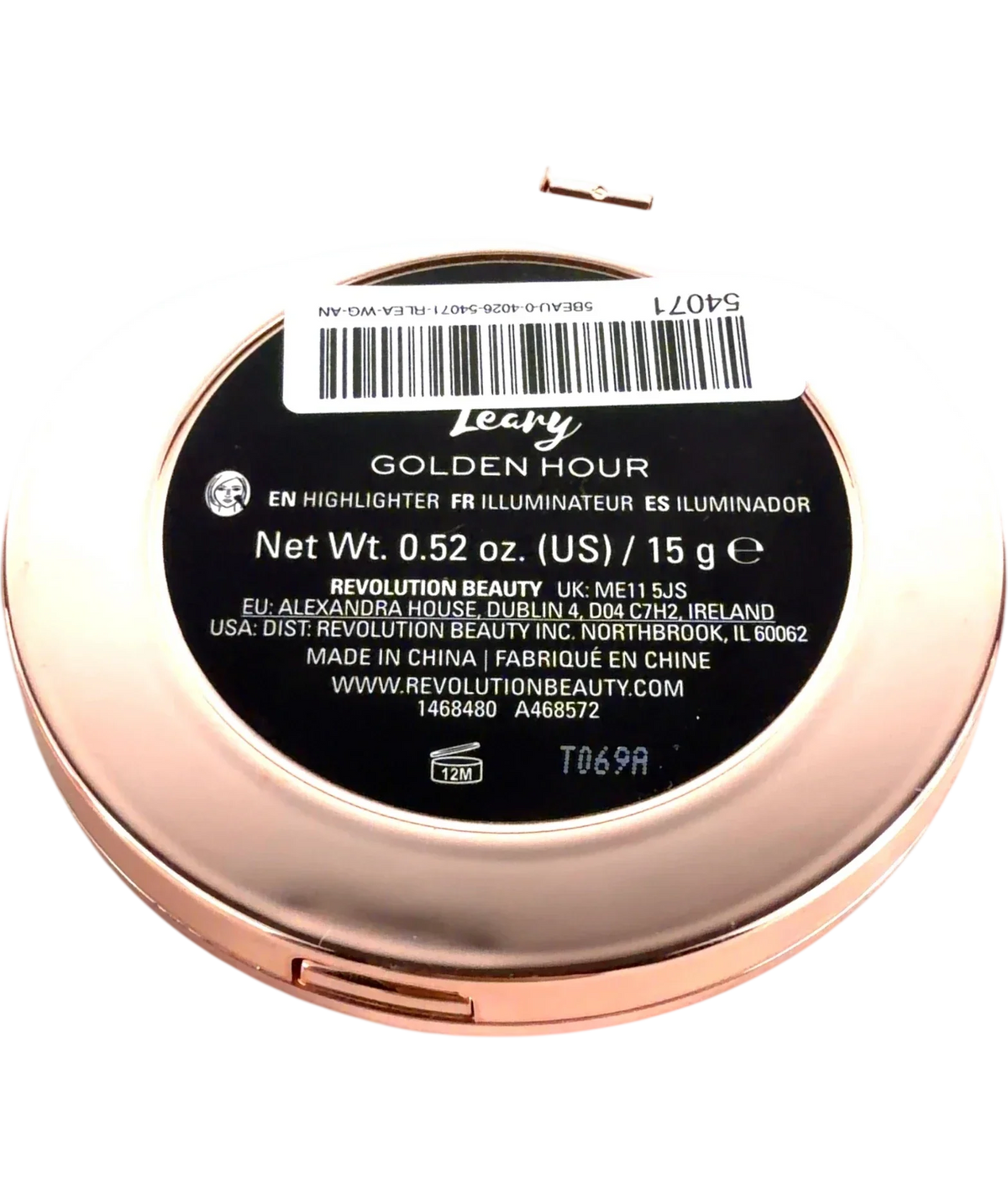 Makeup Revolution Golden Hour Golden Hour Highlighter, size 15g — back
