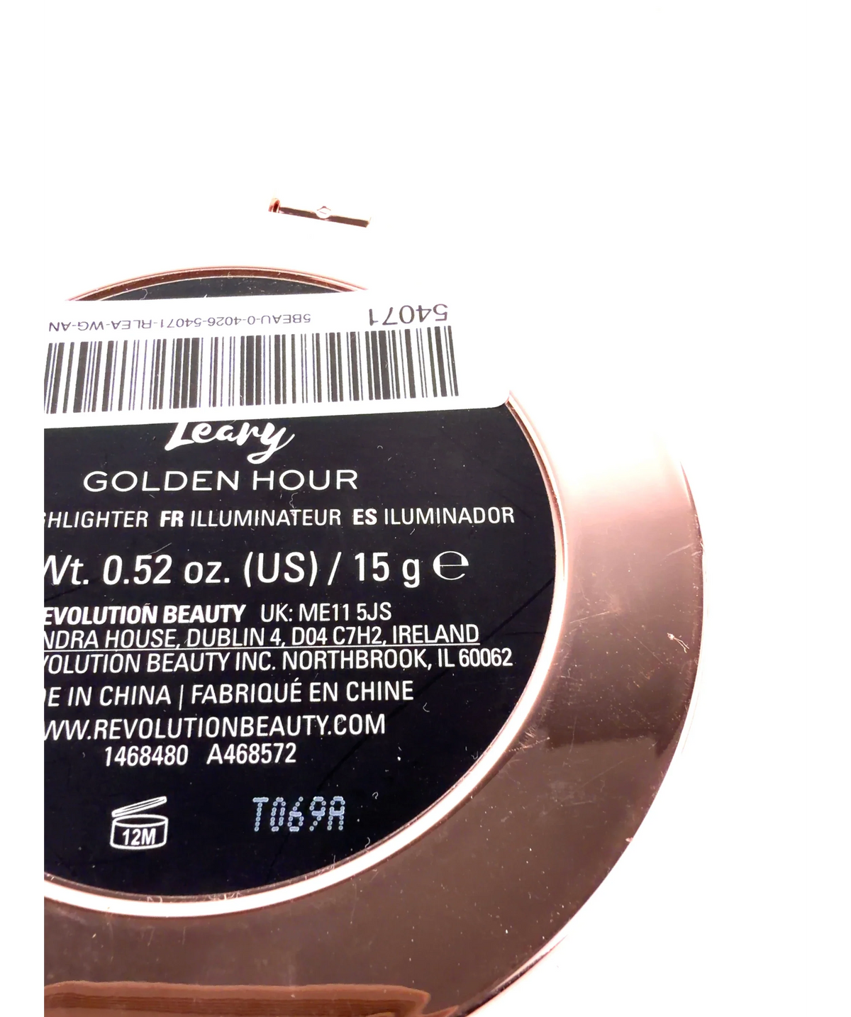 Makeup Revolution Golden Hour Golden Hour Highlighter, size 15g — care label