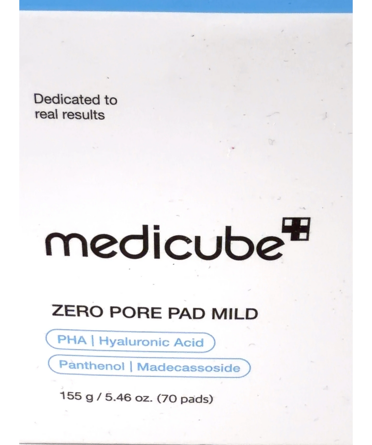 Medicube ZERO PORE PAD MILD, size 155g — label