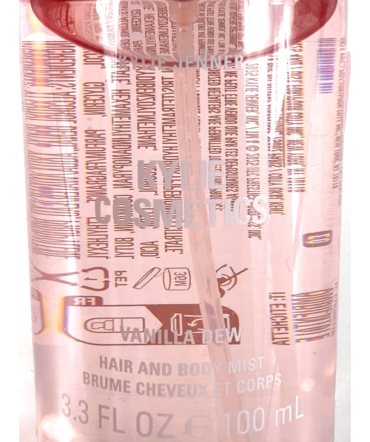 Kylie Cosmetics Vanilla Dew Vanilla Dew Hair & Body Mist, size 100ml — label