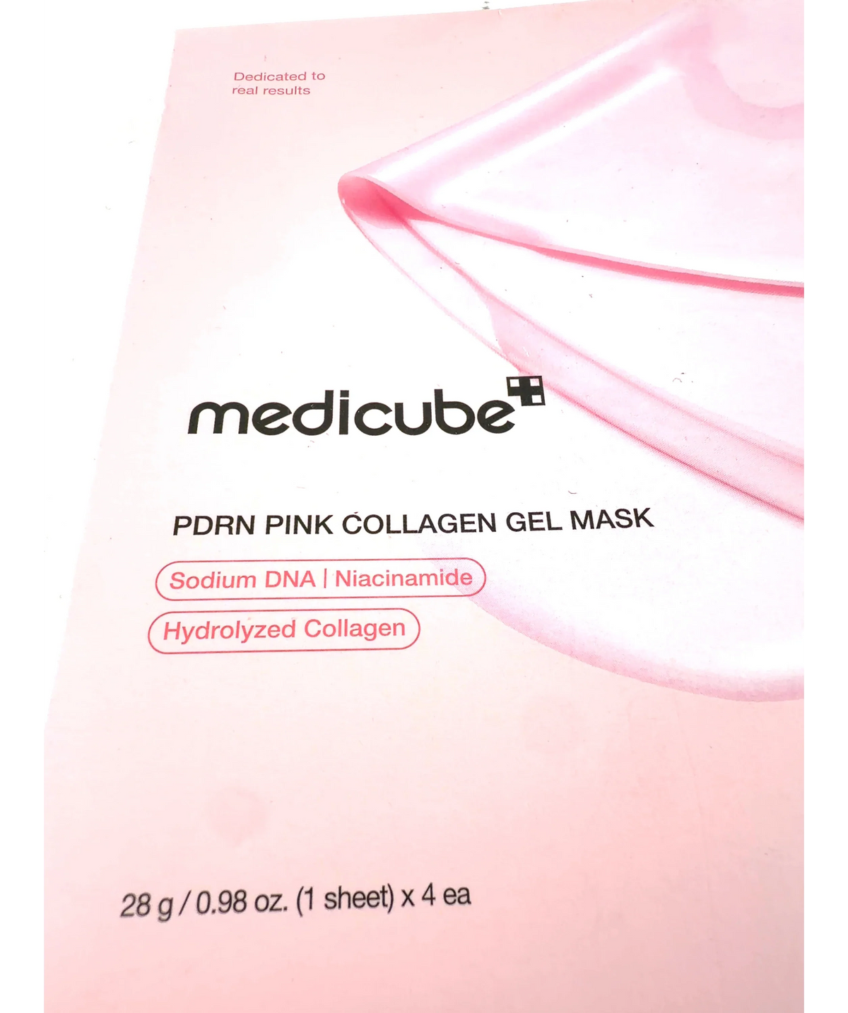 Medicube PDRN Pink Collagen Gel Mask (4 Pack), size 28g — label