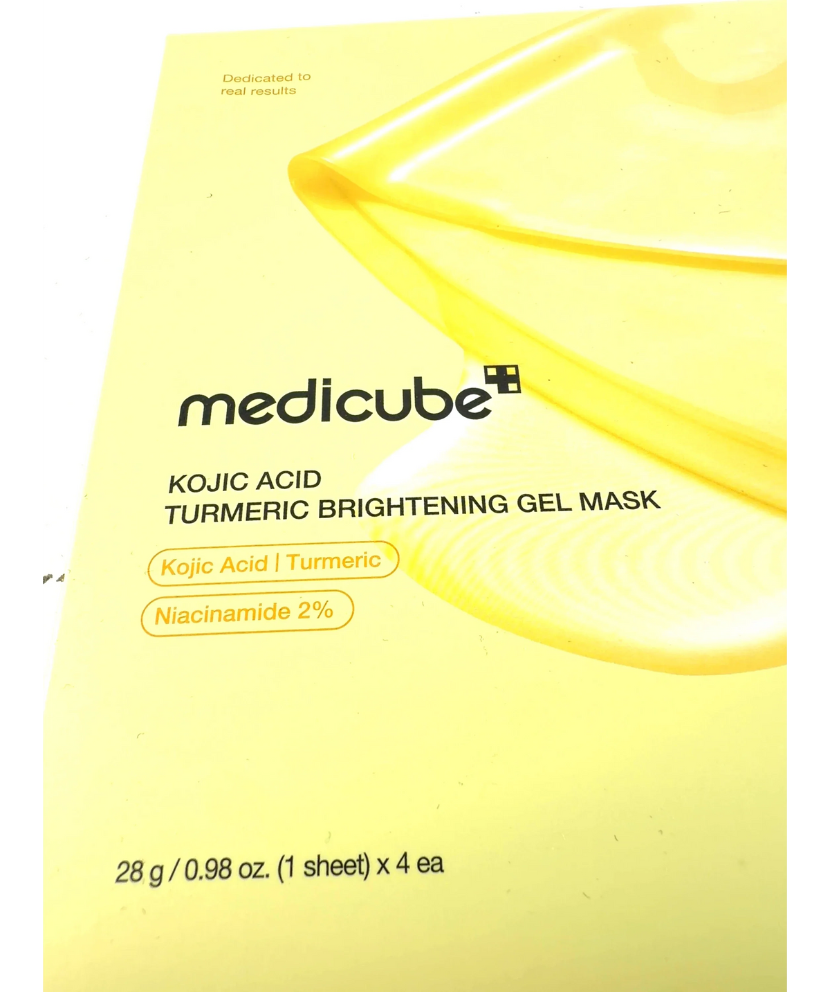Medicube KOJIC ACID TURMERIC BRIGHTENING GEL MASK, size 28g — label