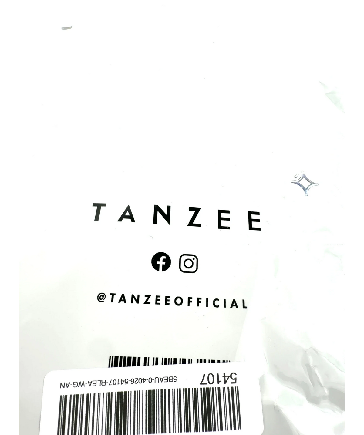 Tanzee Luxury Double Sided Tanning Mitt, size 1 — label