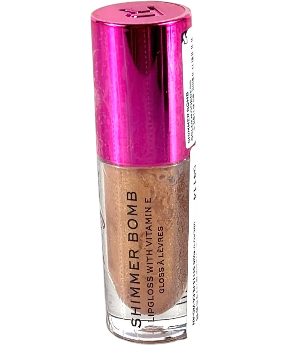 Revolution GOLDEN GODDESS Shimmer Bomb Lip Gloss, size 4.6ml — front