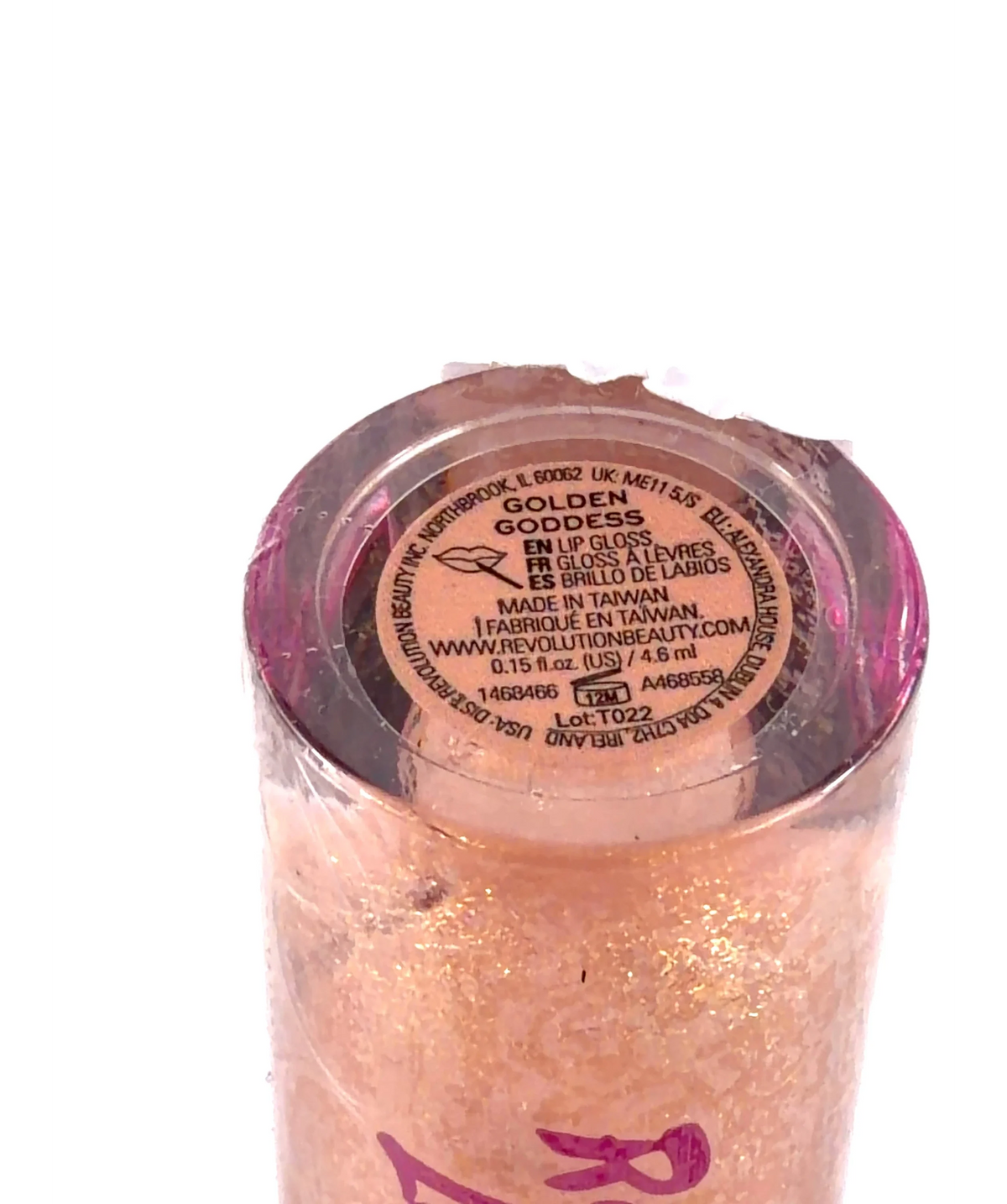 Revolution GOLDEN GODDESS Shimmer Bomb Lip Gloss, size 4.6ml — detail