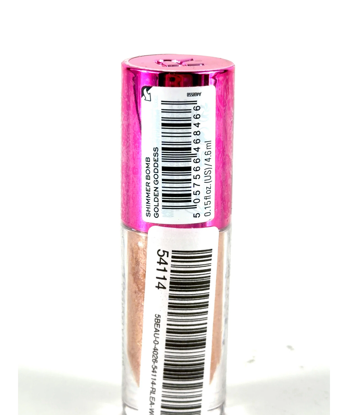 Revolution GOLDEN GODDESS Shimmer Bomb Lip Gloss, size 4.6ml — care label