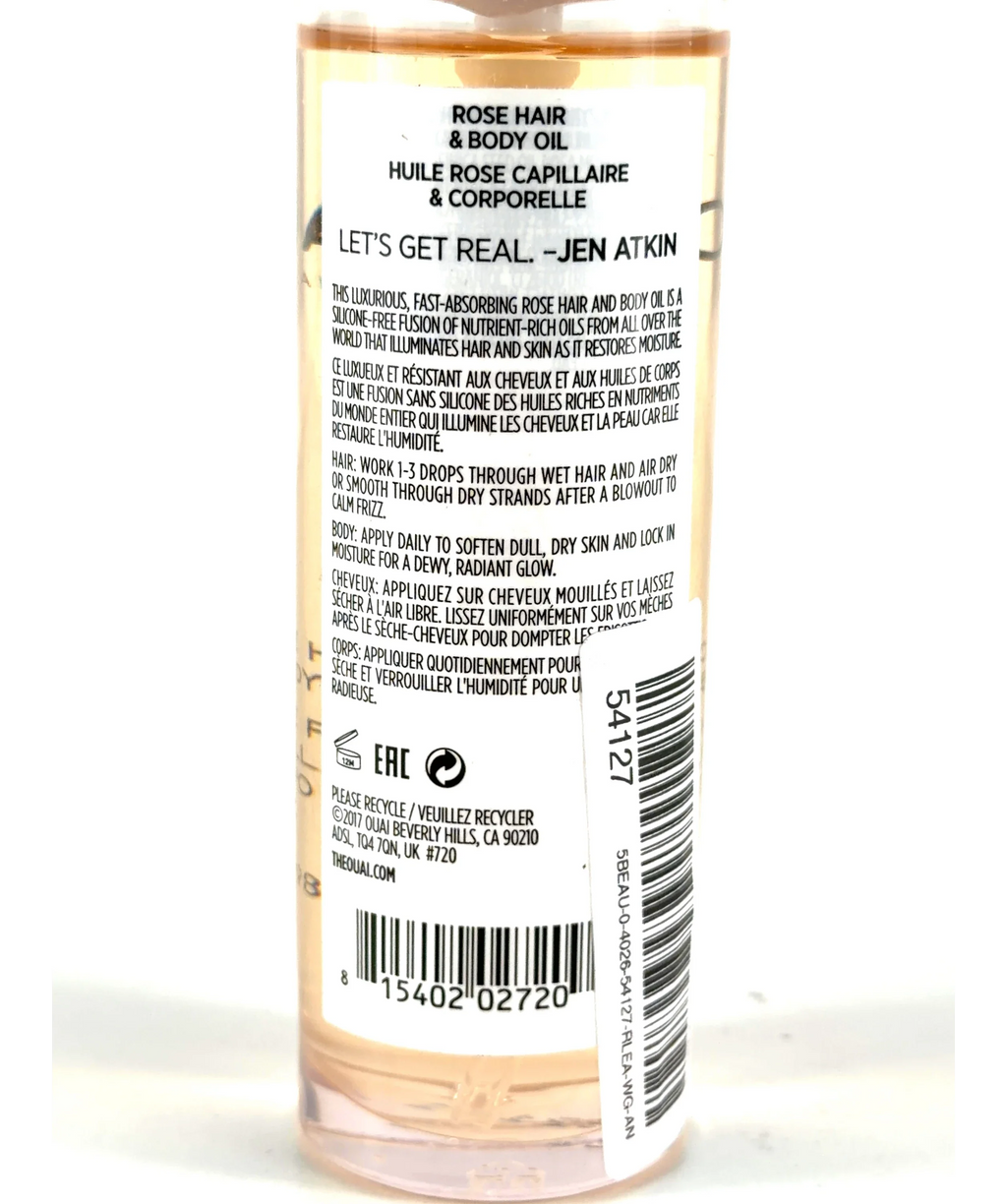 OUAI ROSE HAIR & BODY OIL, size 98.9ml — fabric detail