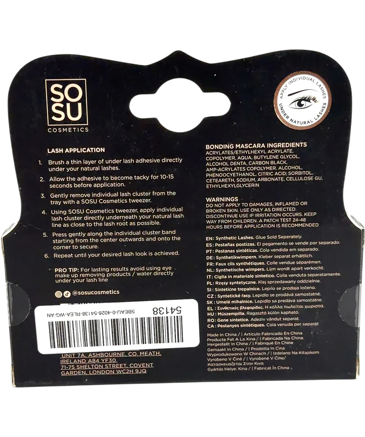 SOSU Black Hidden Agenda, size 1 — back
