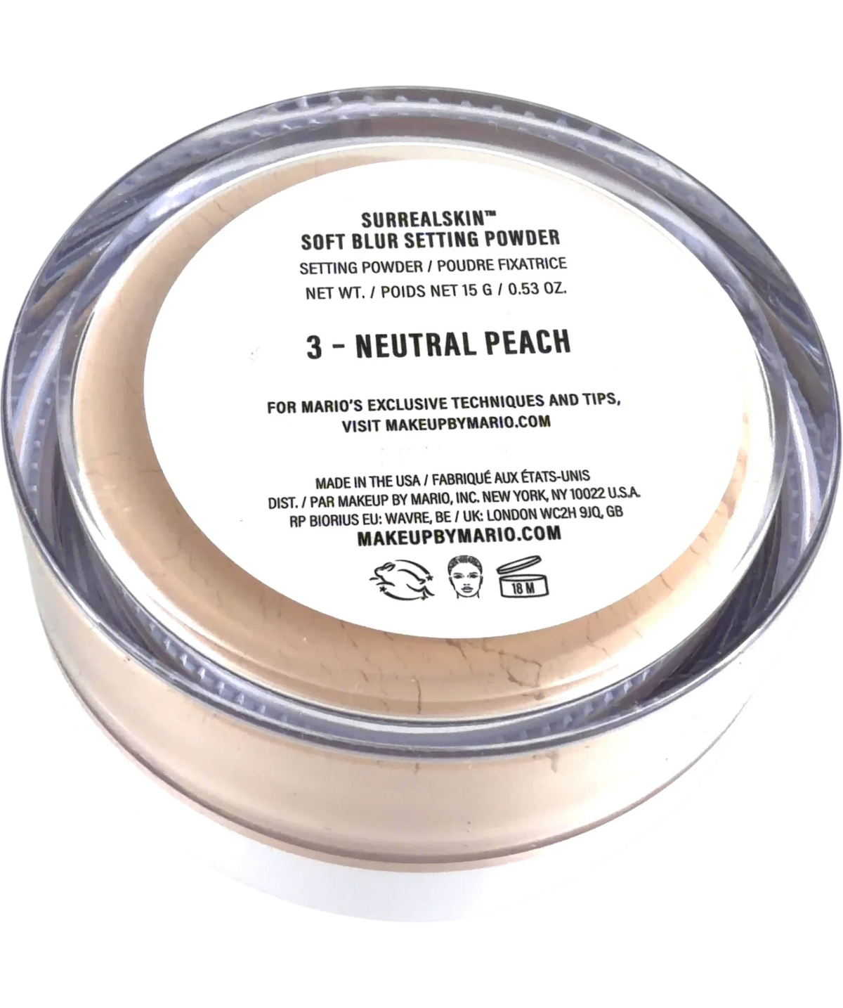 Makeup by mario 3 - NEUTRAL PEACH SurrealSkin Soft Blur Setting Powder, size 15g — back