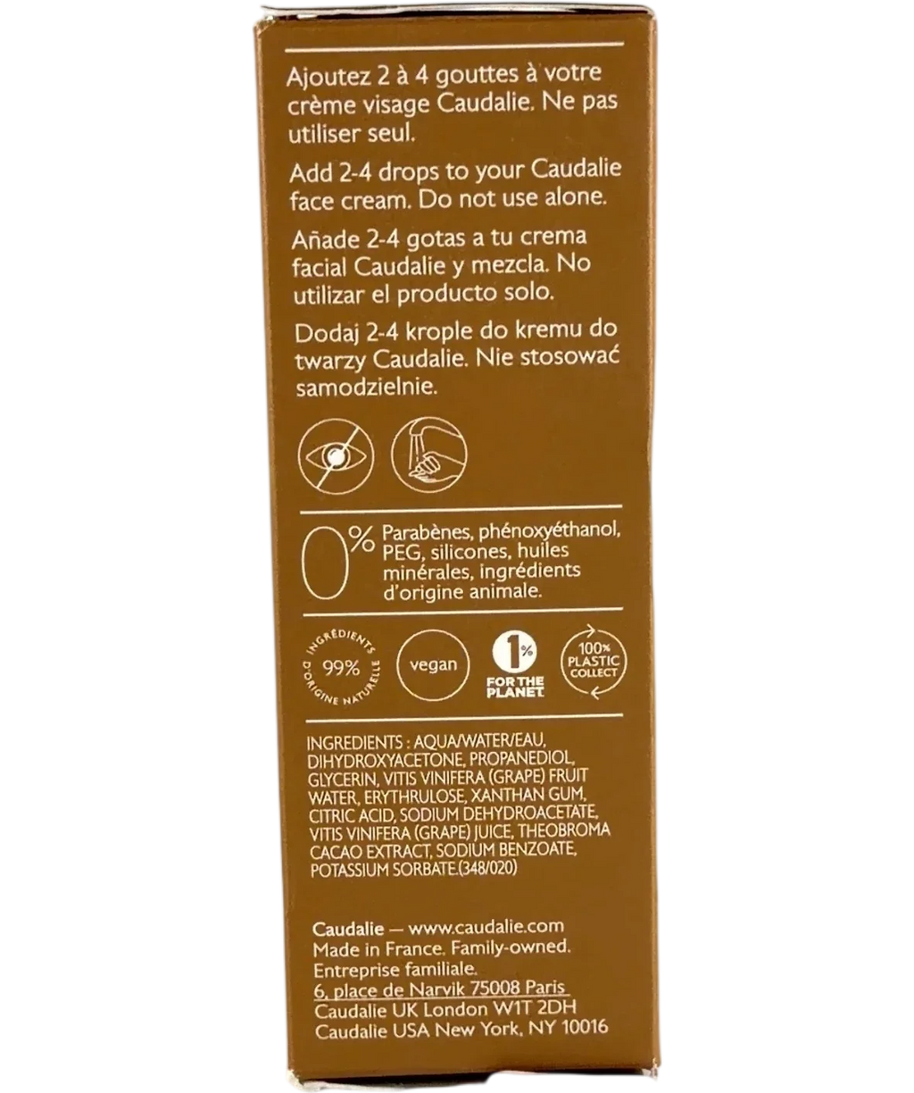 Caudalie Self-Tan Sun Drops, size 15ml — back