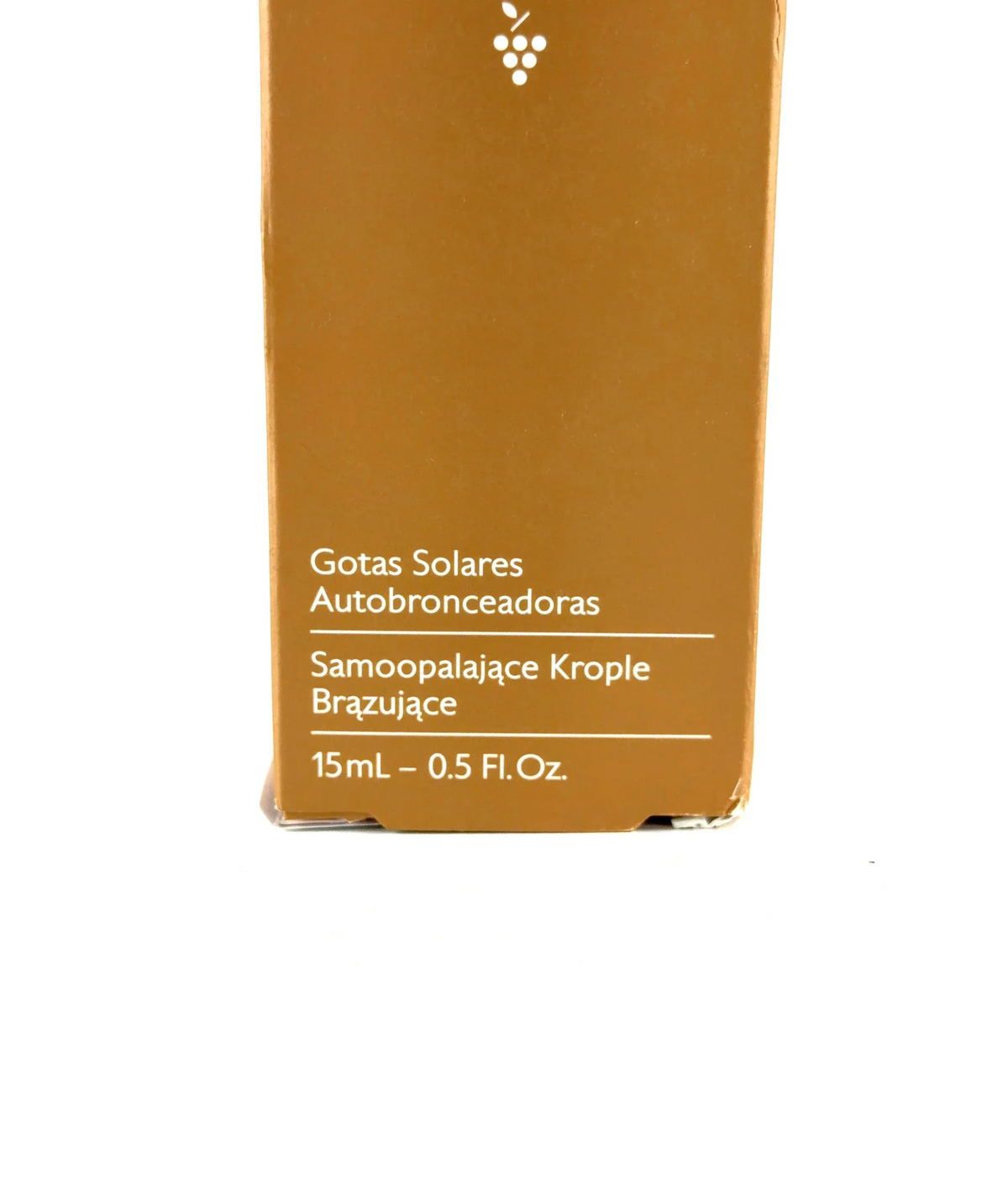 Caudalie Self-Tan Sun Drops, size 15ml — care label
