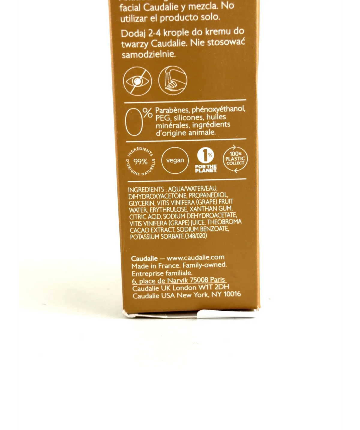 Caudalie Self-Tan Sun Drops, size 15ml — fabric detail