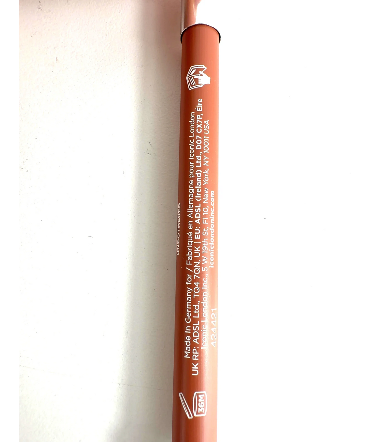 ICONIC LONDON UNBOTHERED Fuller Pout Sculpting Lip Liner, size 1 — care label