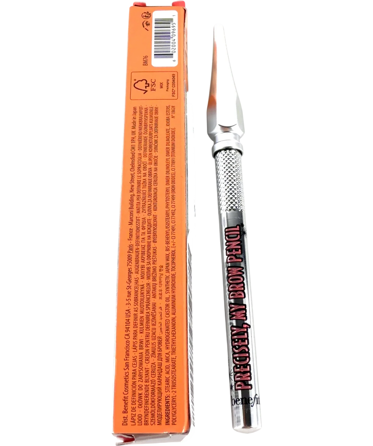Benefit 5 Warm Black-Brown Precisely, My Brow Pencil, size 0.04g — back