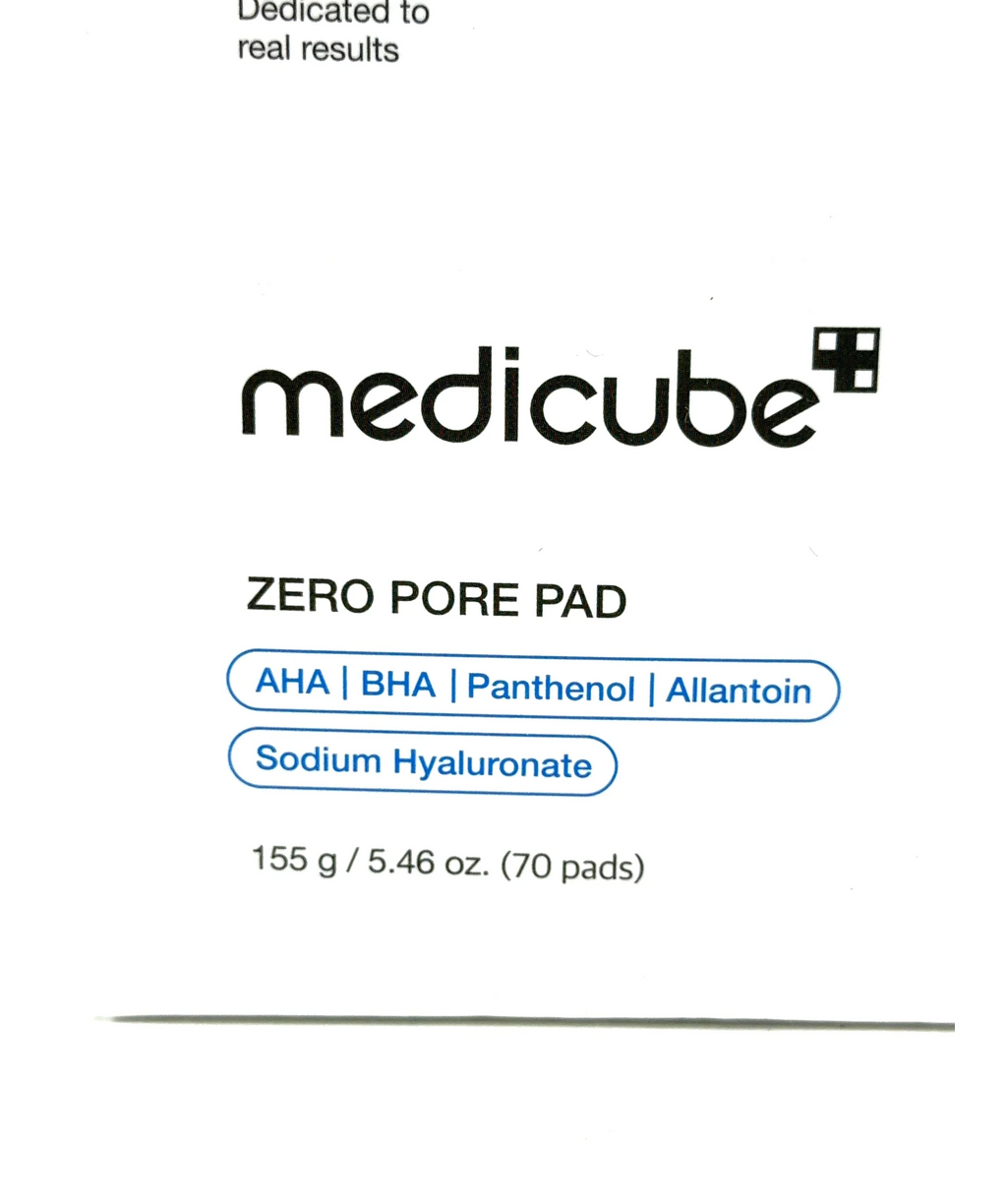Medicube Zero Pore Pad 2.0, size 155g — care label
