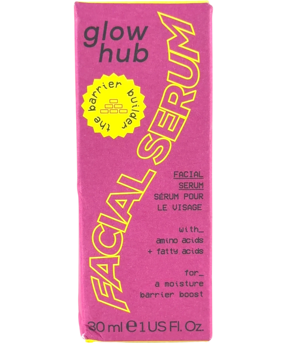 Glow hub The Barrier Builder Facial Serum, size 30ml — front