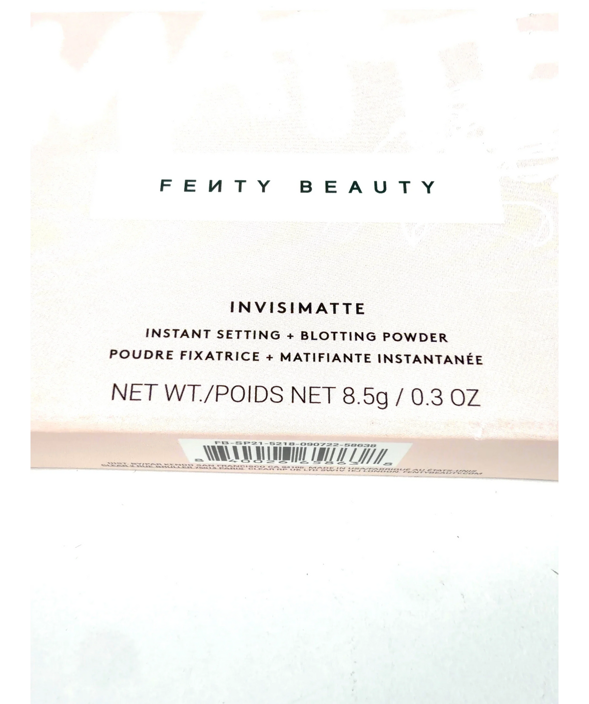 Fenty Universal Invisimatte Instant Setting + Blotting Powder (8.5g), size 8.5g — care label