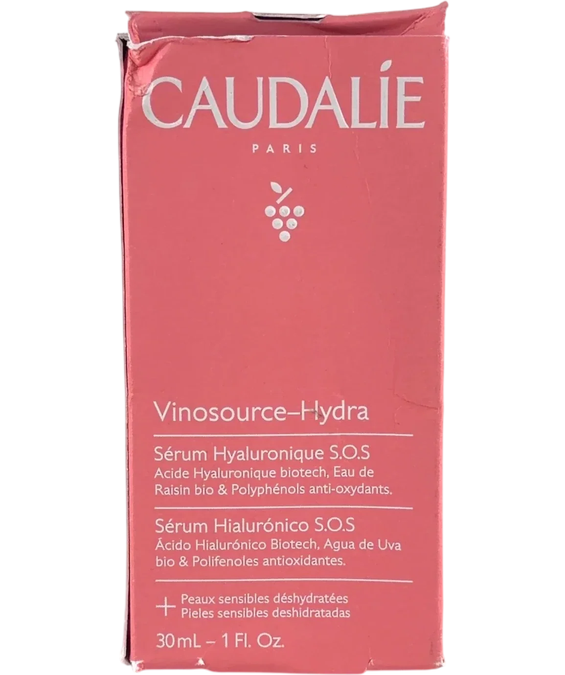 Caudalie VinoHydra S.O.S Hydrating Hyaluronic Serum, size 30ml — back