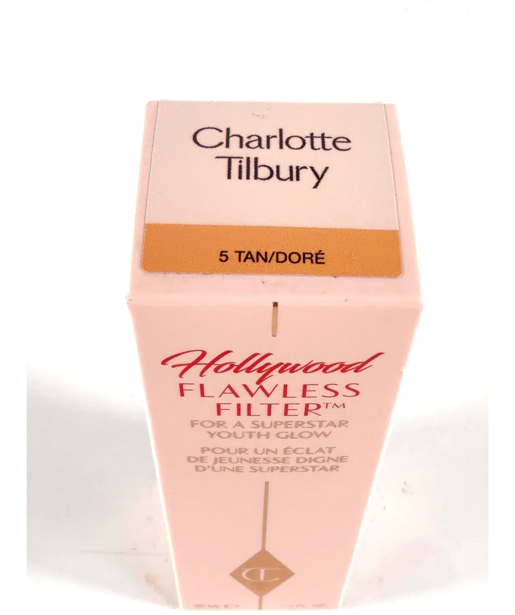 Charlotte Tilbury 5 TAN/DORÉ Hollywood Flawless Filter, size 30ml — label