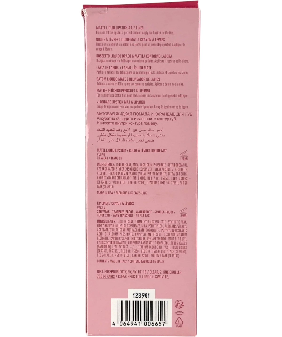 KYLIE JENNER 808 Matte Lip Kit, size 3.00ml — back