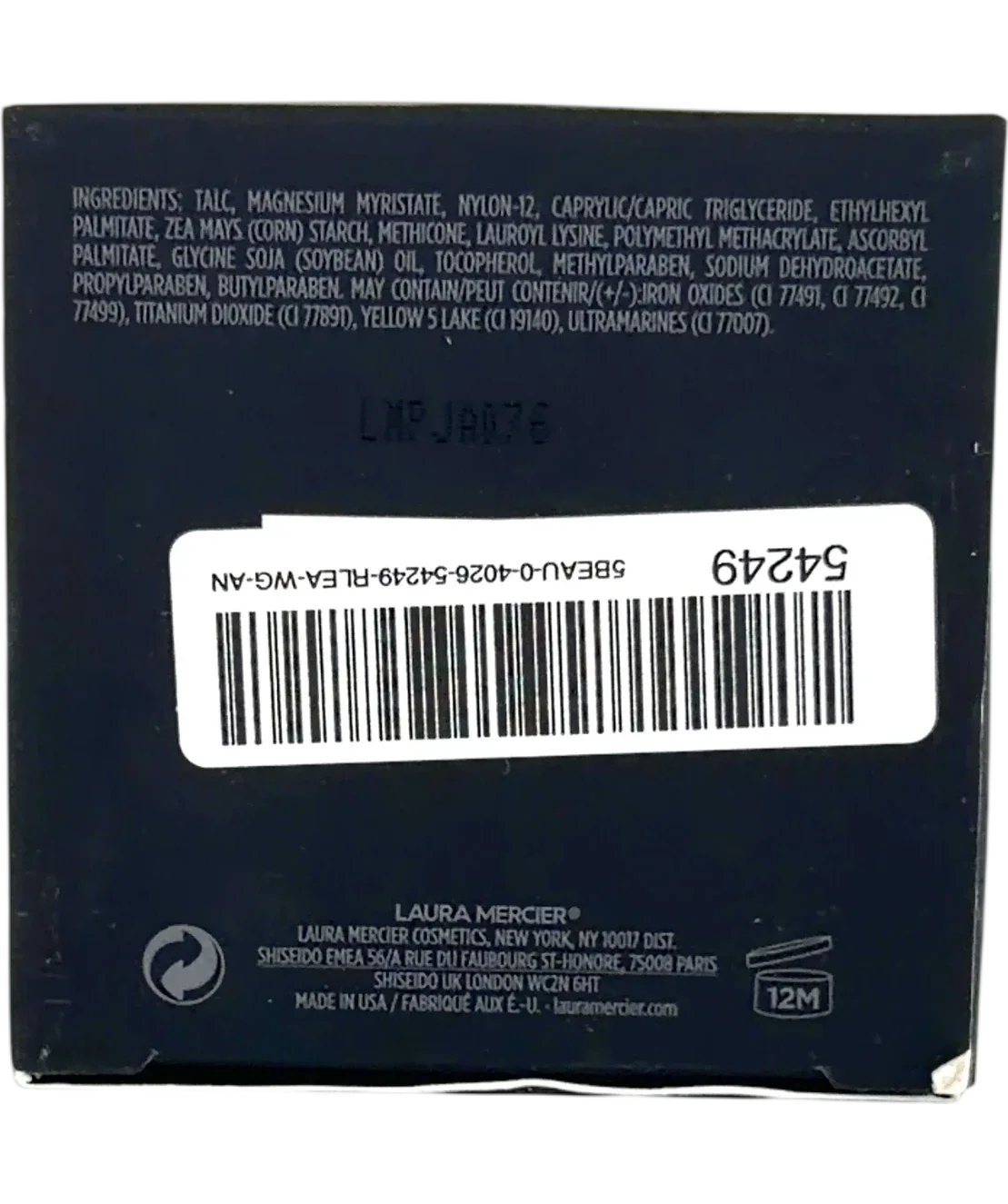 Laura Mercier Translucent Translucent Loose Setting Powder, size 29g — back