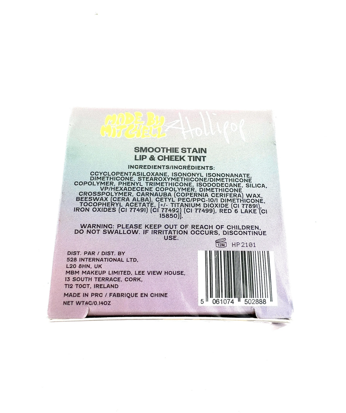 Made By Mitchell Picante Smoothie Stain Lip & Cheek Tint, size 4g — label