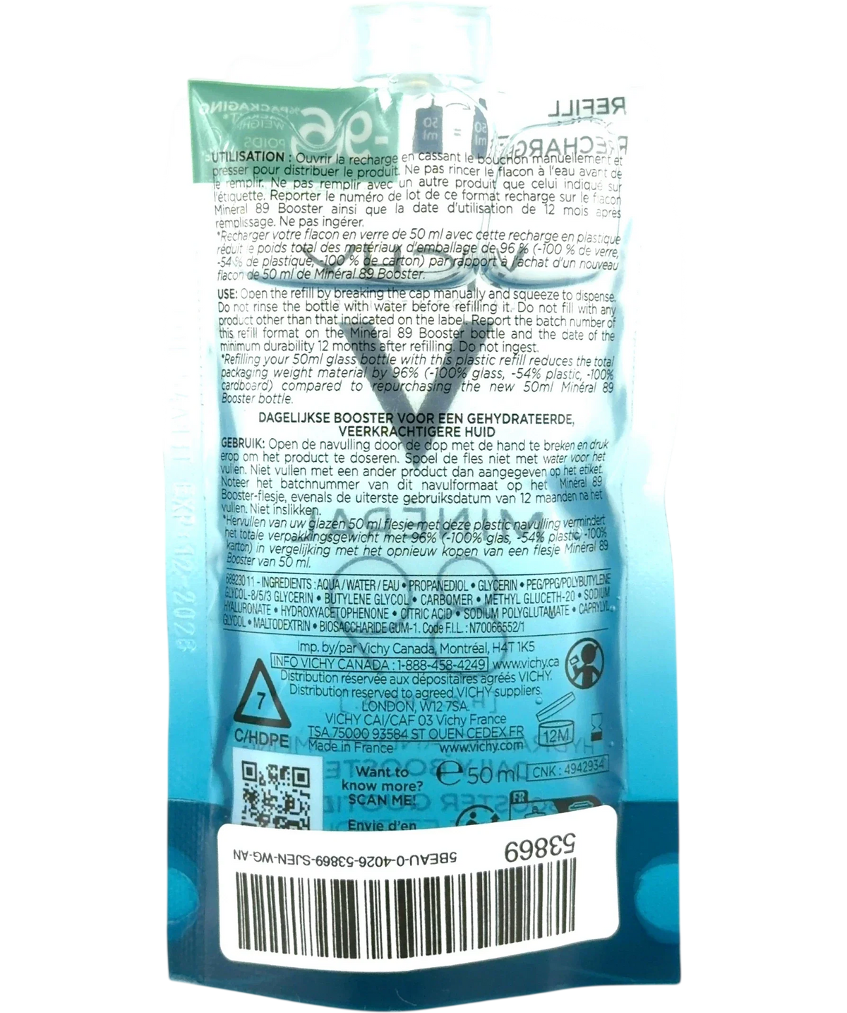 Vichy Shade, size 50ml — back