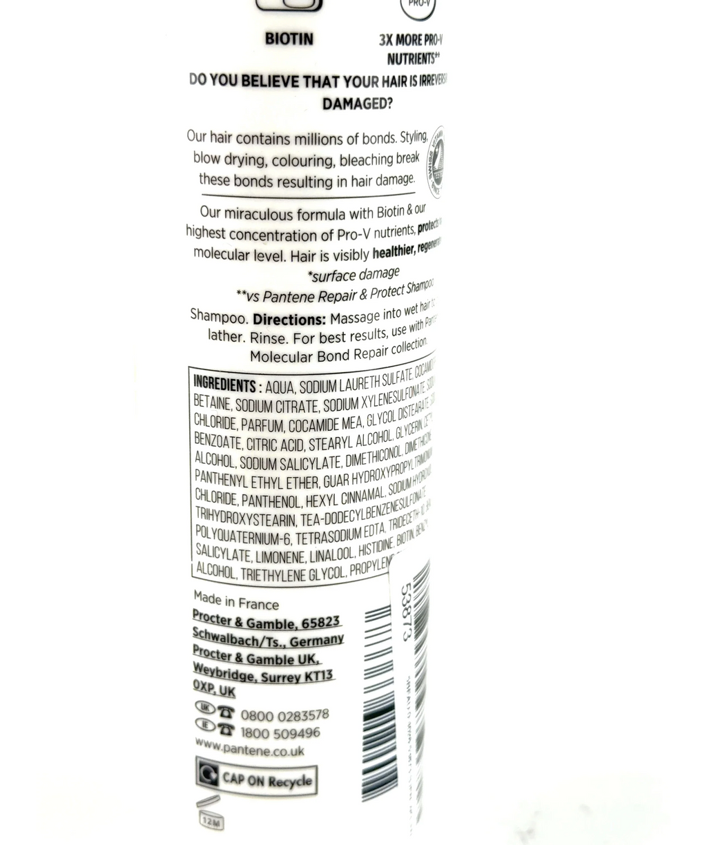 Pantene Pro-V Miracles Molecular Bond Repair Shampoo, size 250ml — fabric detail