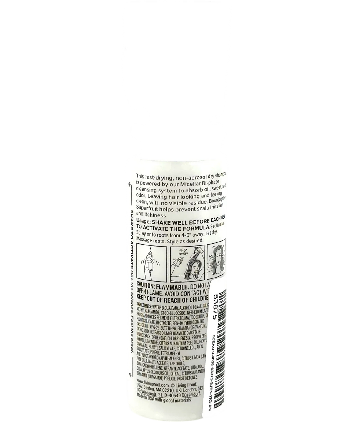 Living Proof Perfect hair Day™ Sheer Clean Dry Shampoo Mist, size 100ml — back