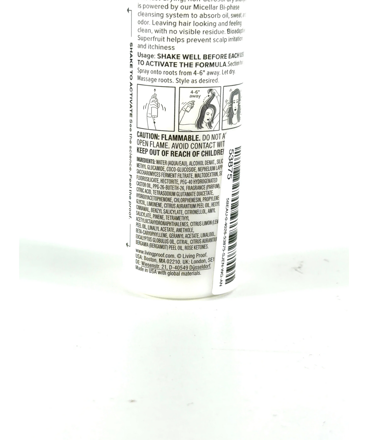 Living Proof Perfect hair Day™ Sheer Clean Dry Shampoo Mist, size 100ml — fabric detail
