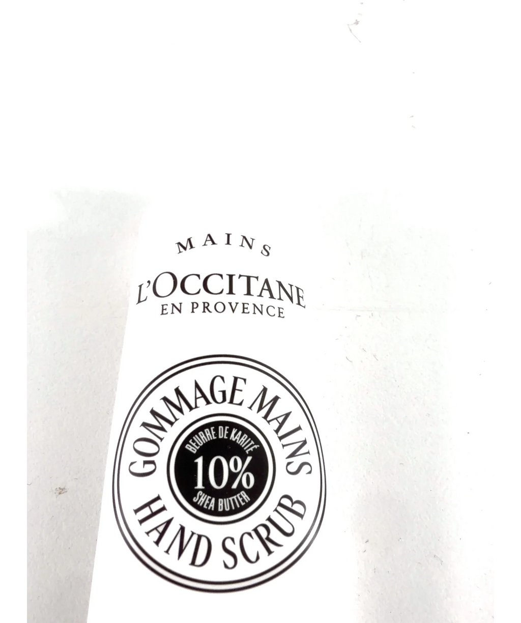 Loccitane Shea (Karité) Hand Scrub, size 30ml — label