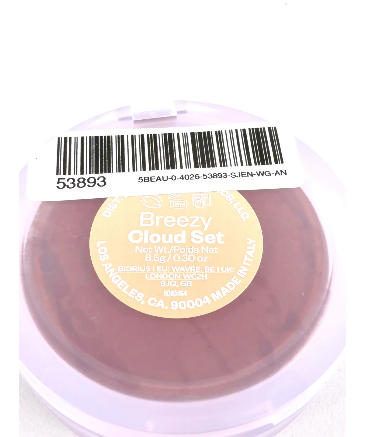 Kosas Breezy Cloud Set Baked Setting & Smoothing Powder, size 8.5g — care label