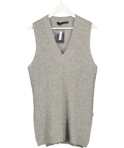 360CASHMERE Grey 100% Cashmere Oversize Longline Knit With Side Splits UK S