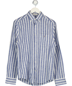 GANT Blue Regular Fit Striped Classic Poplin Shirt UK S