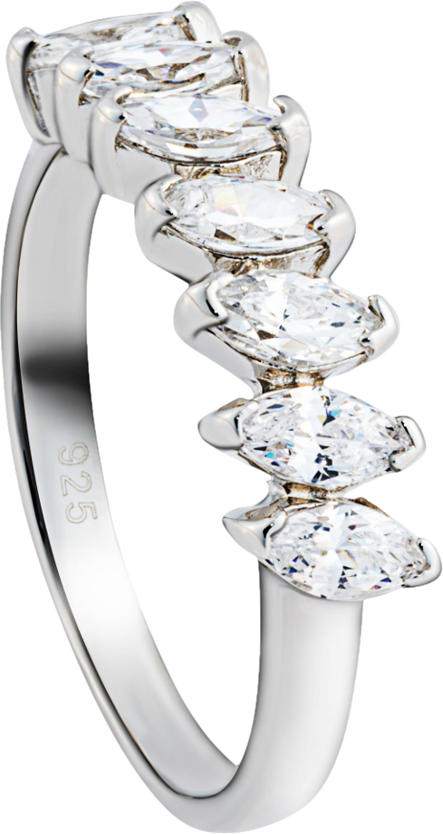 Heavenly London 925 Sterling Silver / Cubic Zirconia Dew Drops Ring Sz M