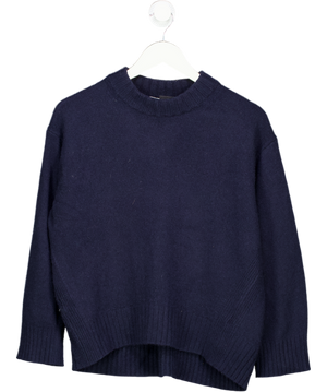REISS Blue Elena Wool-cashmere Crew Neck Jumper In Navy UK XS