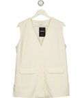 PRETTY LAVISH Cream Tailored Waistcoat Top UK 10