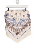 Next Blue & Brown Bandeau Hanky Hem Tie Back Top UK 22